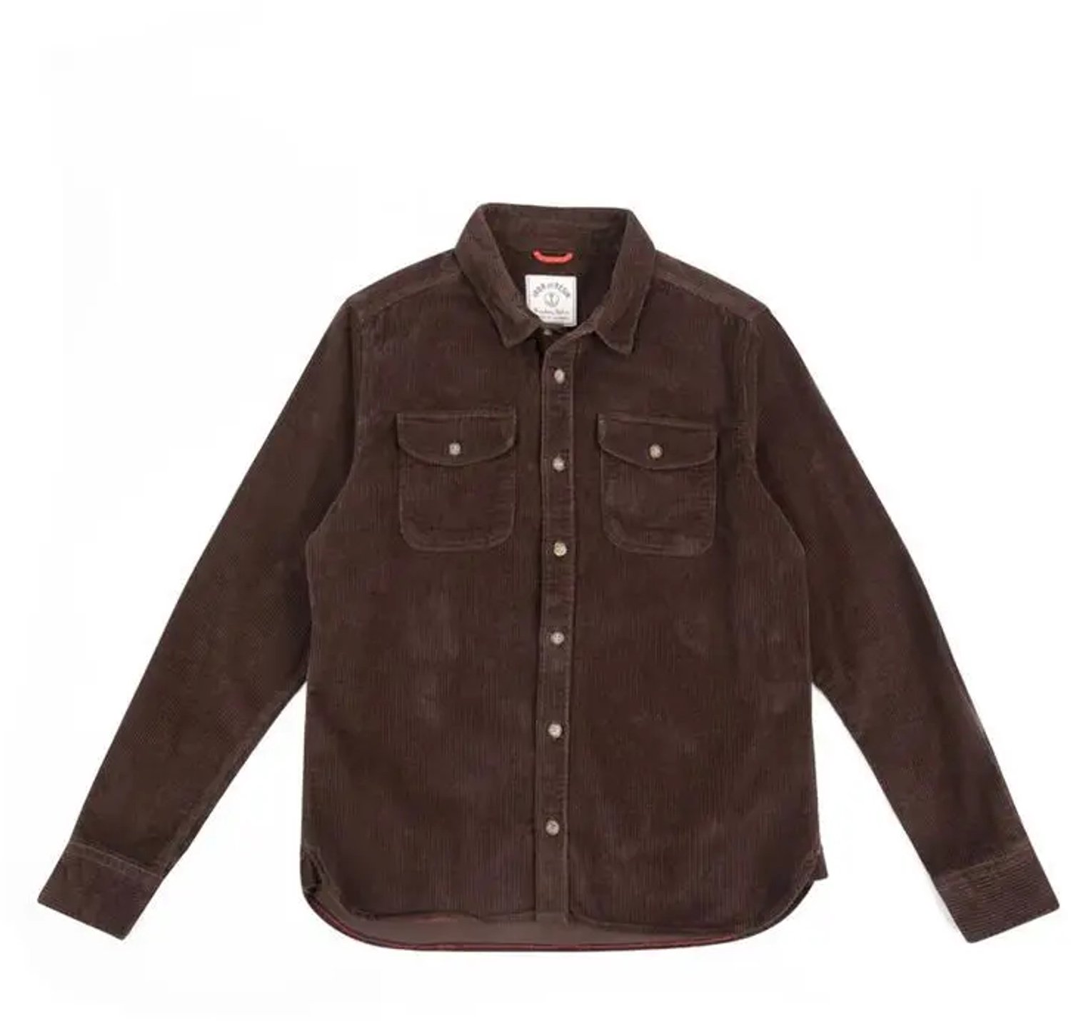 Fluwelen shirt met lange mouwen Daytona 73 Bruin