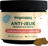 Anti-Jeuk Probiotica - Beste Product van het Jaar 2026/2027 - 100% natuurlijk - 60 snoepjes - Bij Gevoelige Huid, Krabben, Poten likken en Allergieën - Ondersteunt Gezonde Darmflora, Rustige Huid & Natuurlijke Balans - Aanbevolen door Dierenartsen