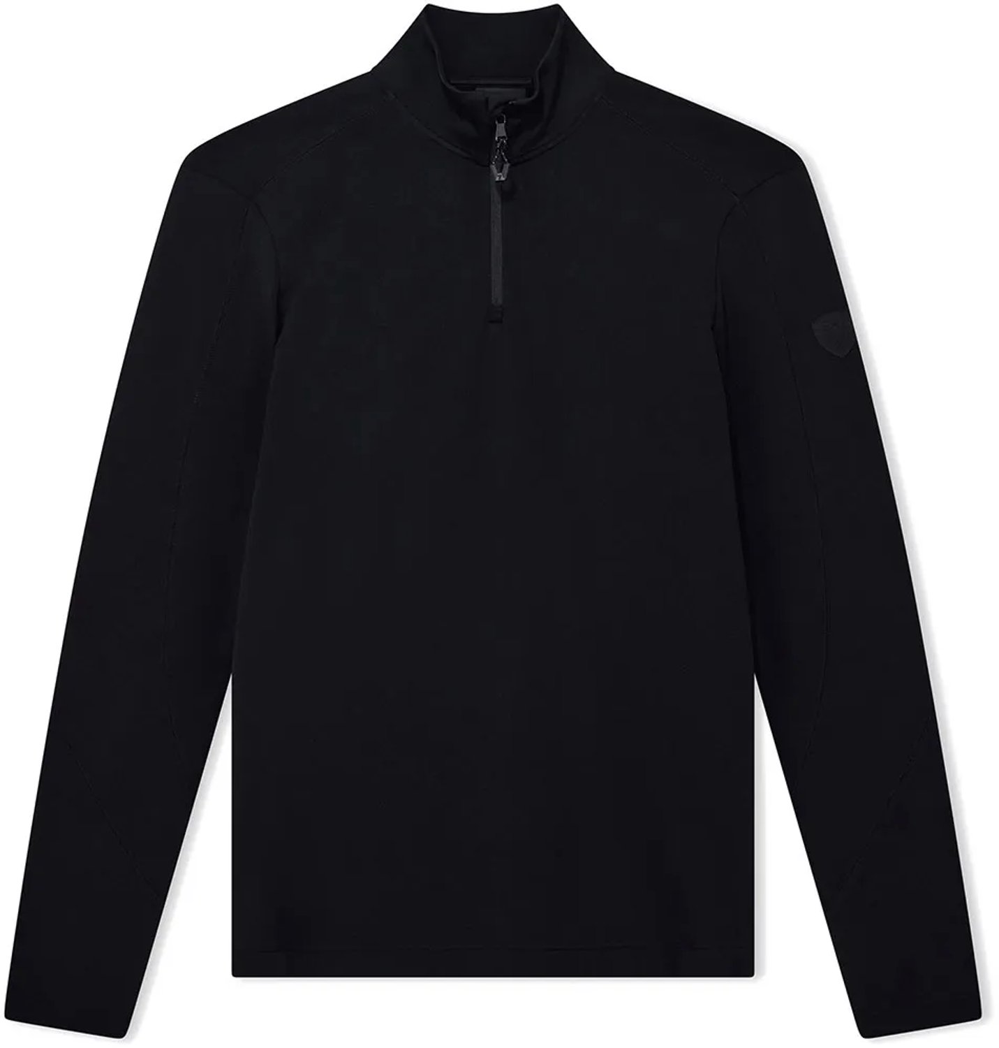 Ea7 Emporio Armani Ski Pure Powerstretch Fleece Met Halve Rits Man Zwart