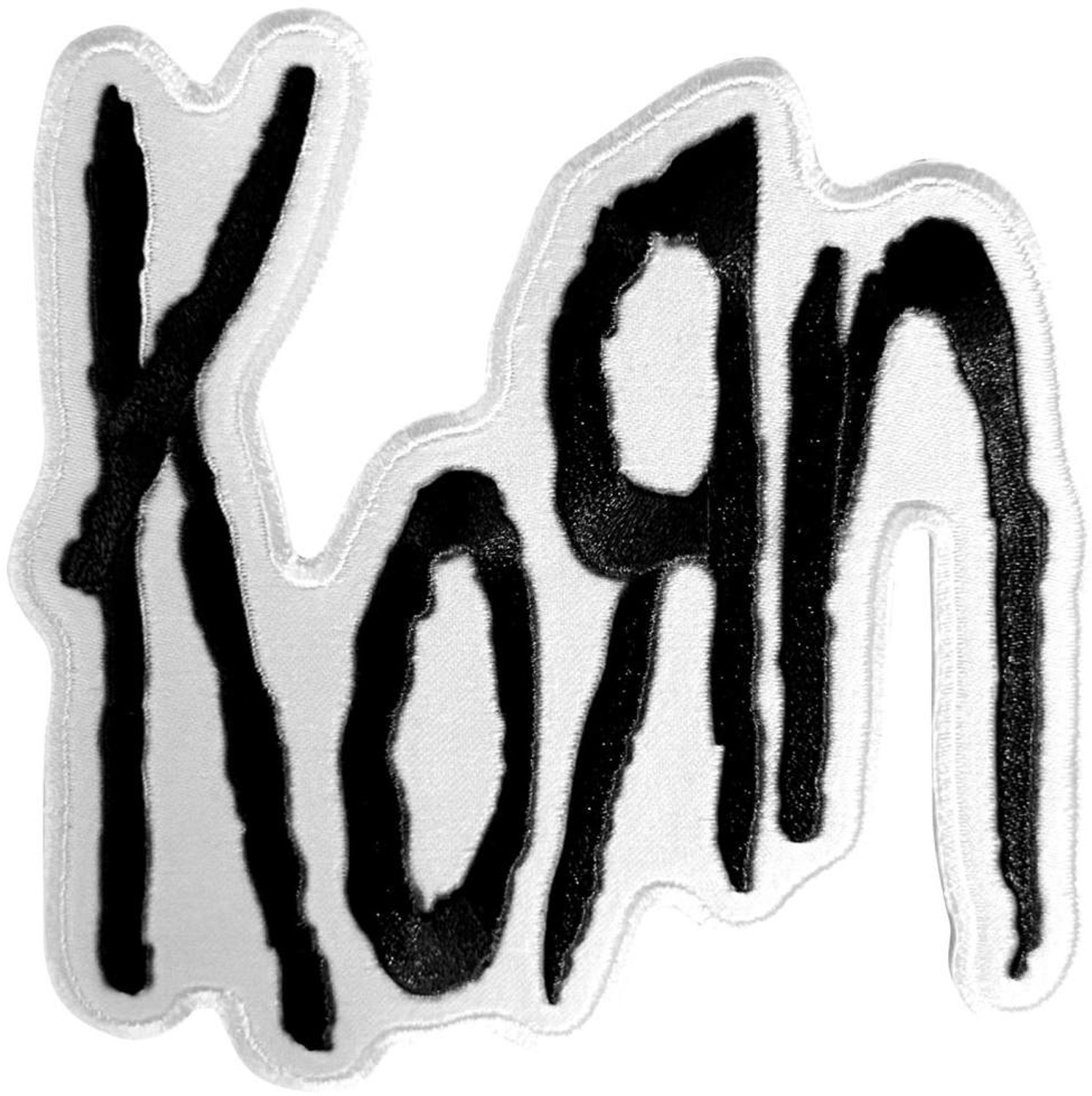 Korn - Logo Patch - Wit/Zwart