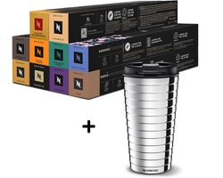 Nespresso - Original - Favorieten Pakket & Touch Travel Mug - Koffiecups - 100 capsules