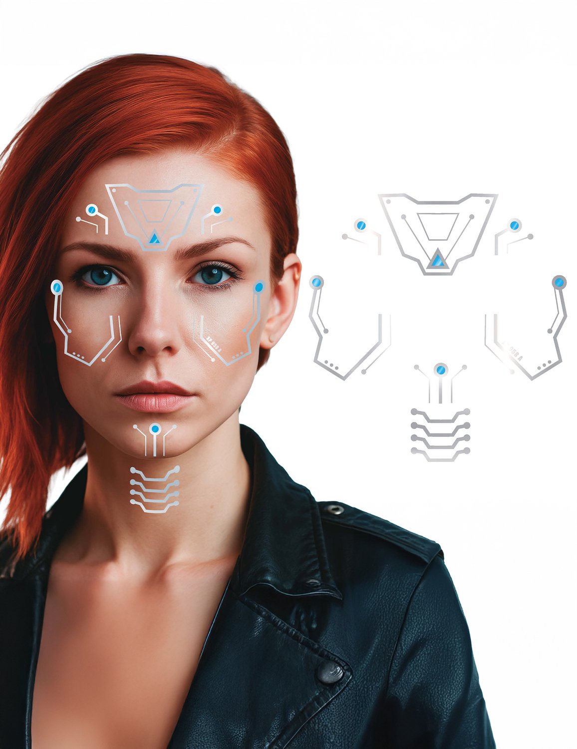 FIESTAS GUIRCA, S.L. - Futuristische robotgezichtstattoos