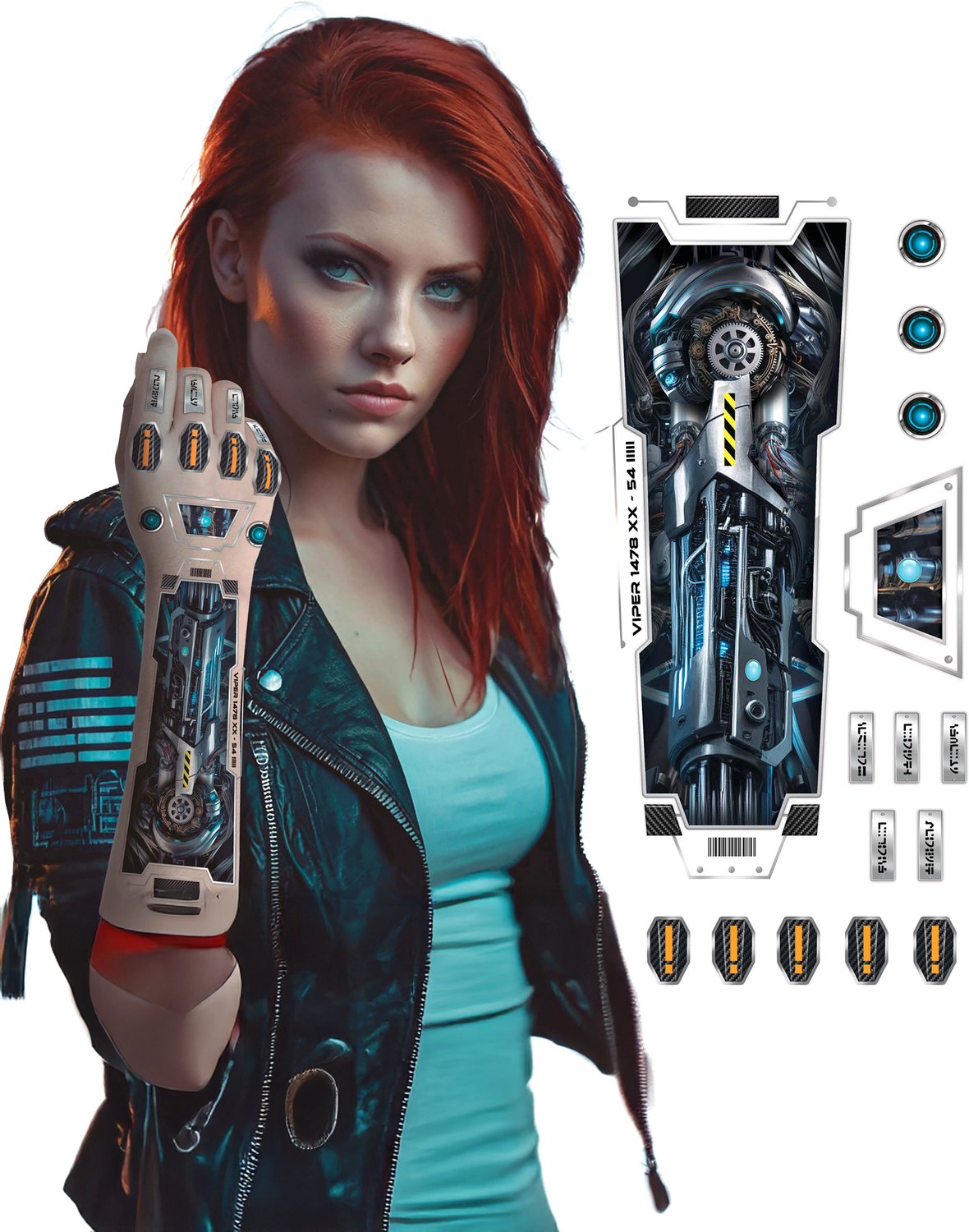 FIESTAS GUIRCA, S.L. - Futuristische robot arm tatoeage