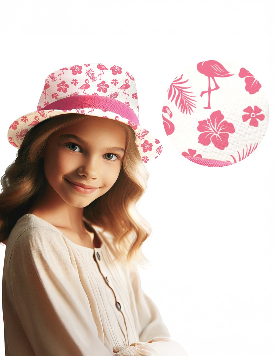 FIESTAS GUIRCA, S.L. - Zomerhoed voor kinderen met flamingo-motief