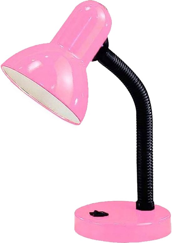 LED Bureaulamp - Velvir Brin - E27 Fitting - Aan/Uit Schakelaar - Flexibele Arm - Roze — afbeelding 3