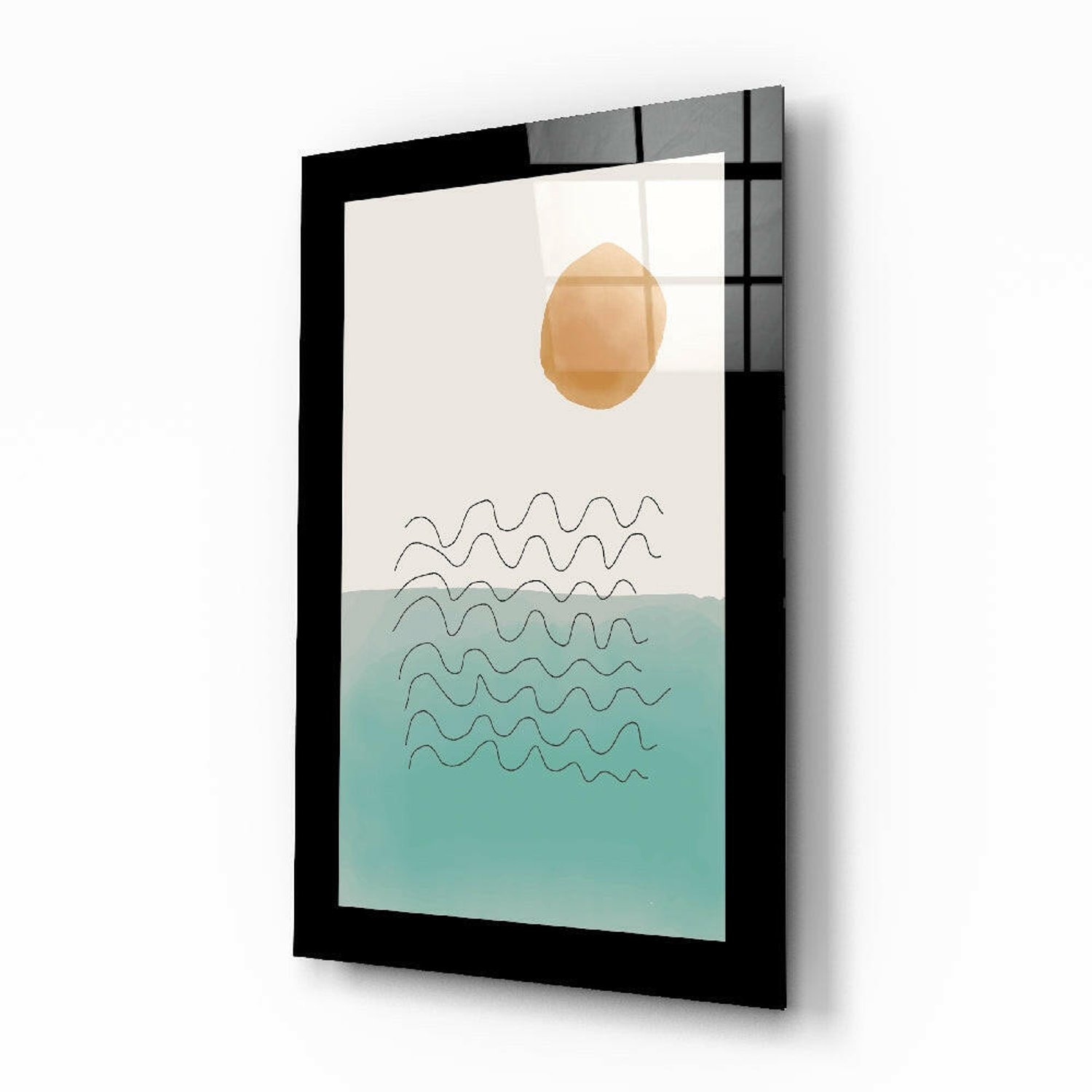 Glasschilderij – Wind op Zee – Decoratief Glasschilderij