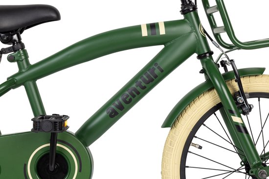 Aventuri 2Cool 3.0 Jongensfiets 18 Inch - Kinderfiets voor 5 tot 7 Jaar - 110-125 cm - Met Standaard - Groen — afbeelding 2