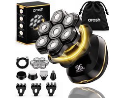 Arash® Scheerapparaat Mannen 8-in-1 - Head Shaver voor Hoofd & Lichaam - Scheermachine voor Hoofd - Hoofd Kaal Scheren - Elektrisch Scheerapparaat - Skull Skinglide Pro - Nat & Droog te Gebruiken