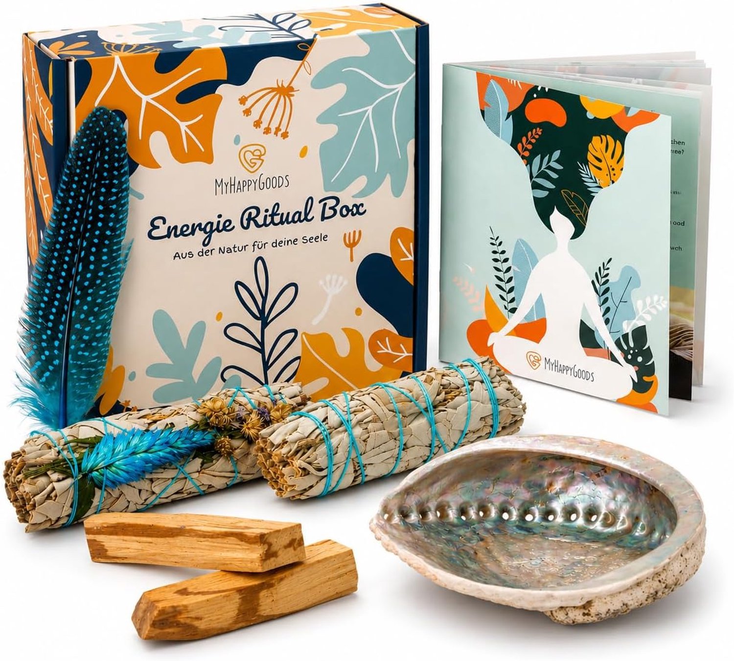 Spirituele Rookset: Salie, Palo Santo & Pauwenoorschelp