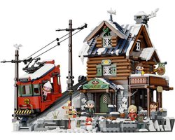 Pantasy Wintersport Ski Lift Bouwset - Modelbouw - Educatief Modelbouwpakket voor volwassenen & kinderen - Mega gebouwen geschikt voor Lego - 2978 Blokjes