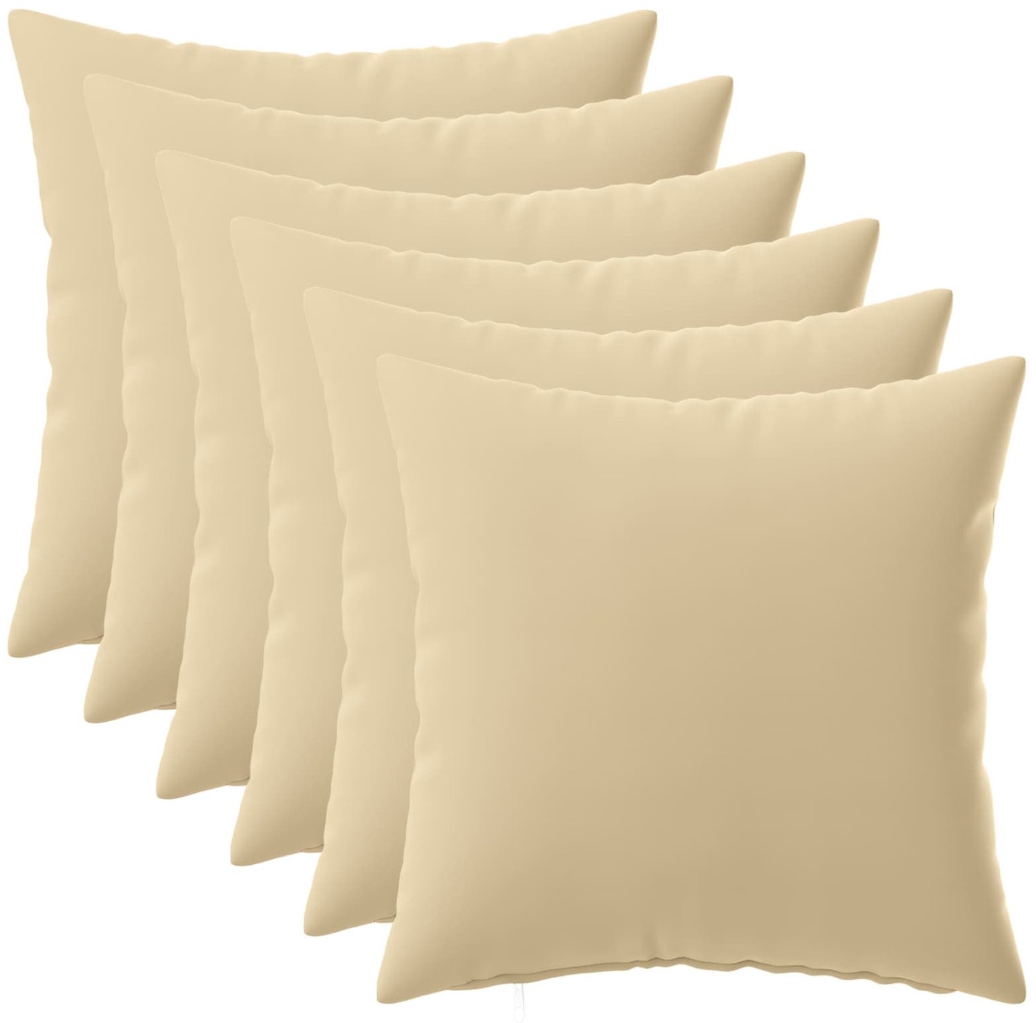 vidaXL Dekenkussen - 6 - st - HEERLEN - Beige - 35 - x - 35 - cm - Polyester