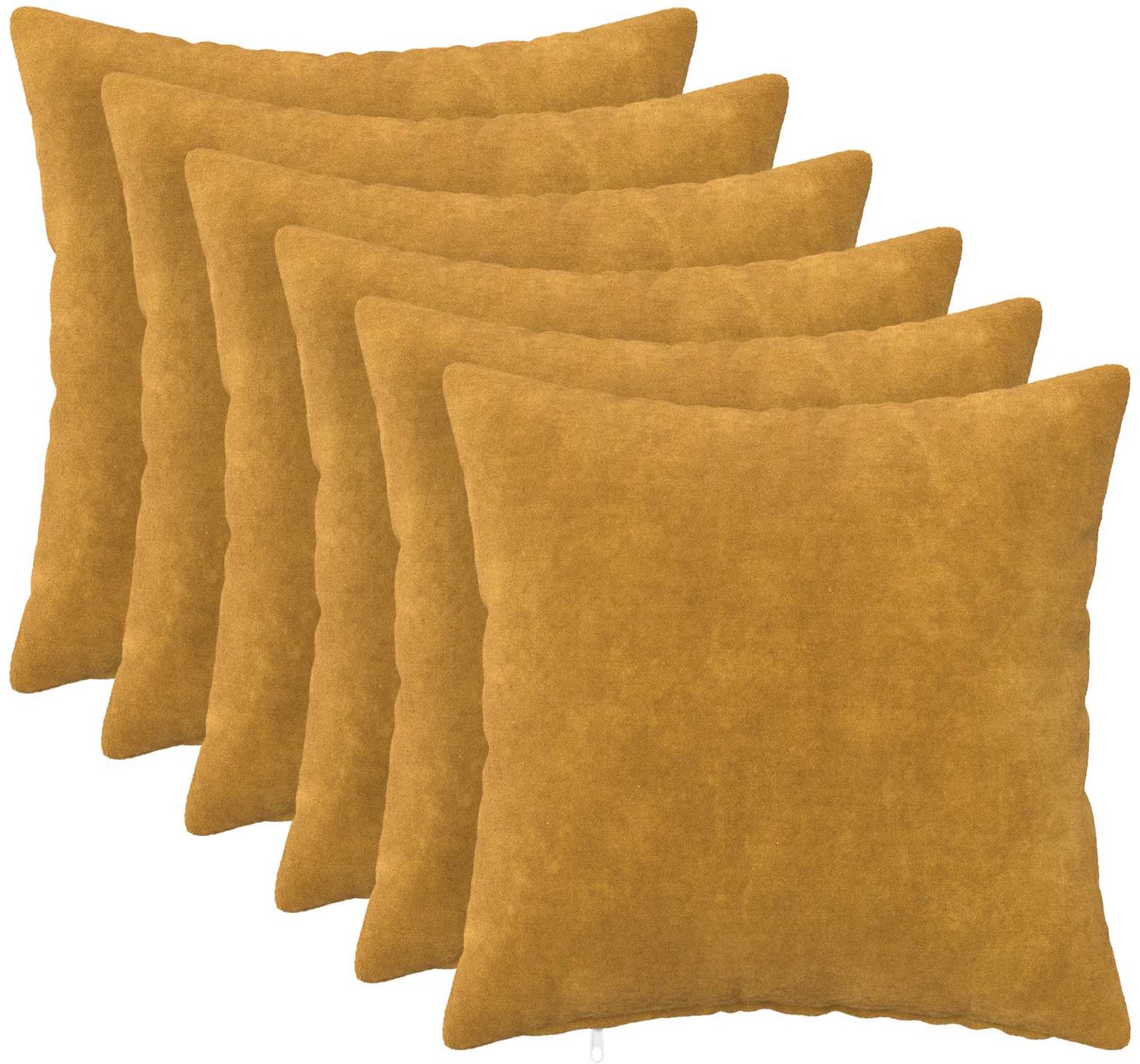 vidaXL Dekenkussen - 6 - st - HEERLEN - Geel - 35 - x - 35 - cm - Microfiber - Fleece