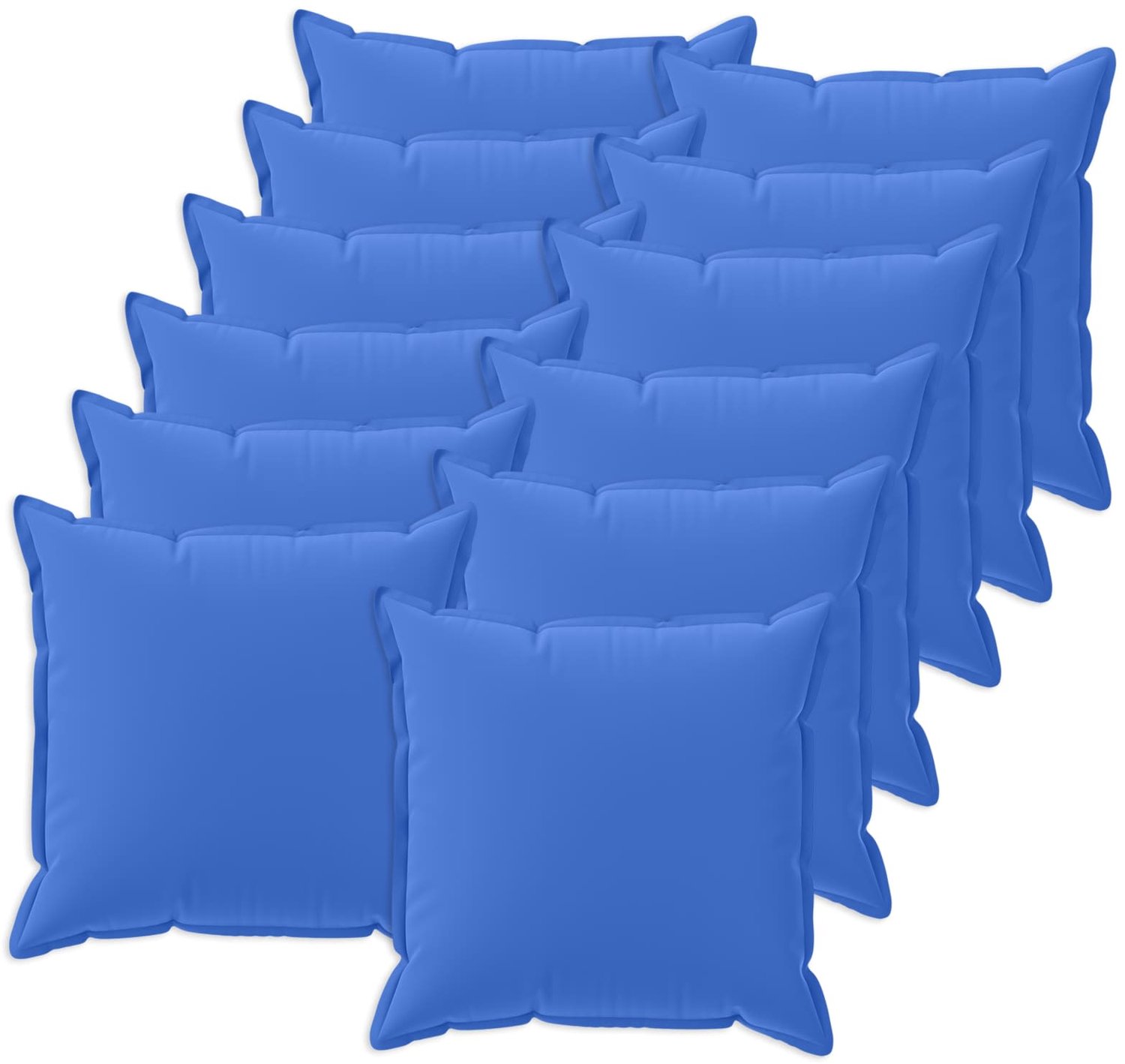 vidaXL Dekenkussen - 12 - st - HOUTEN - Koninklijk - Blauw - 45 - x - 45 - cm - Polyester Koninklijk Blauw