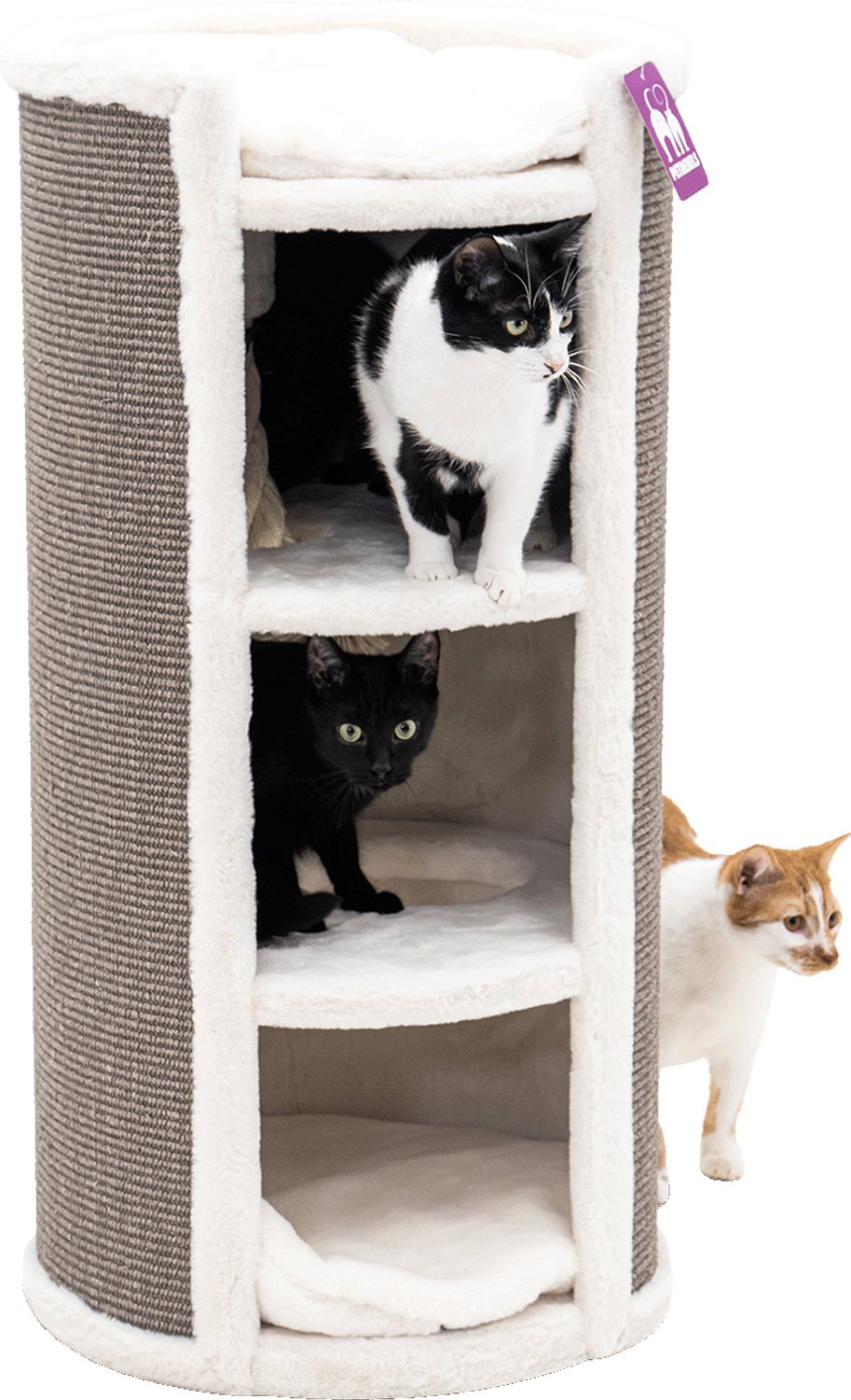 Petrebels Superdome 100 Krabton voor katten - Off-White - Ø 49 x 100 cm