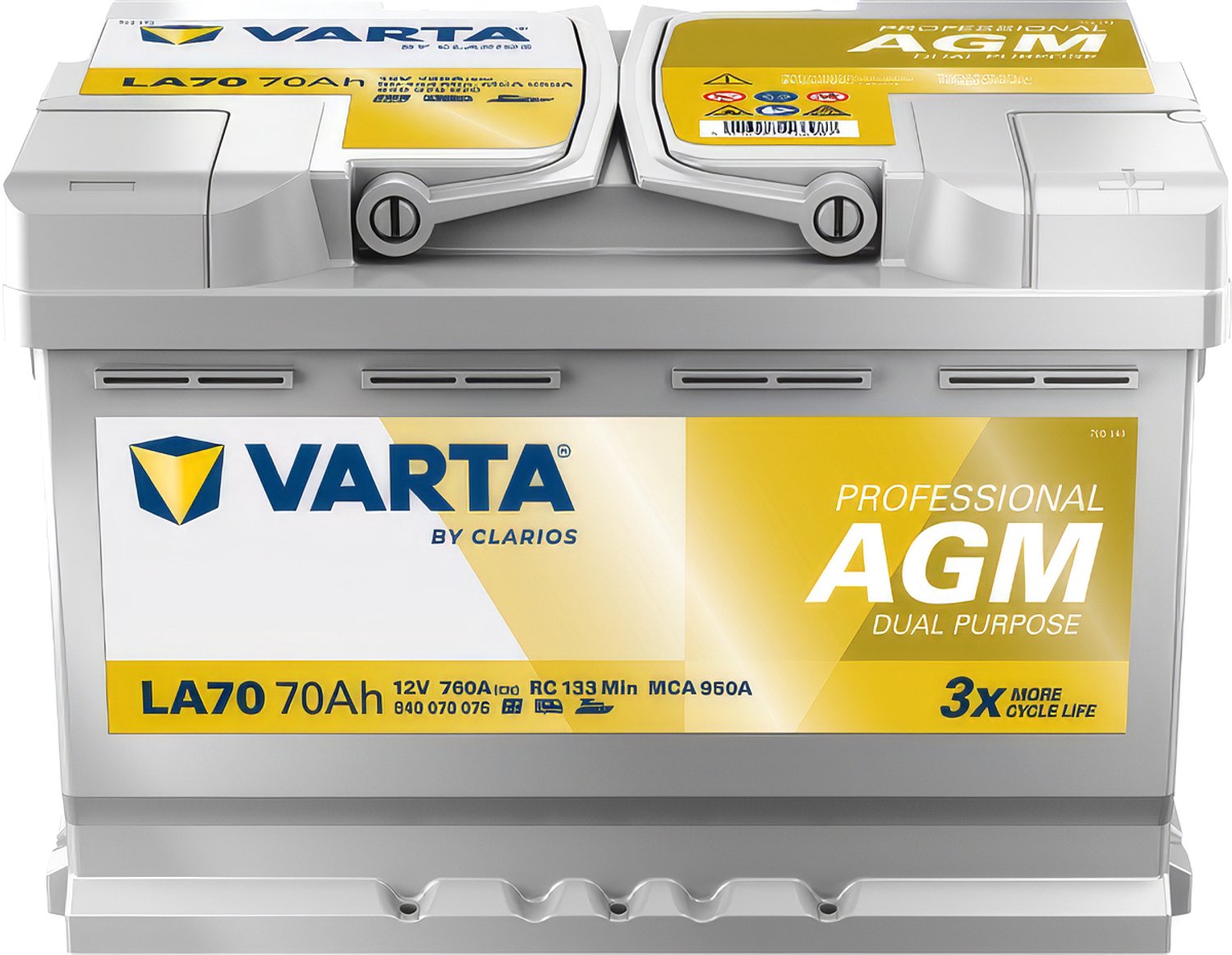 Varta accu 12 volt 70ah 760 A AGM