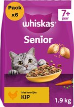Whiskas 7+ Kattenbrokken - Kip - Zak 6 x 1.9kg