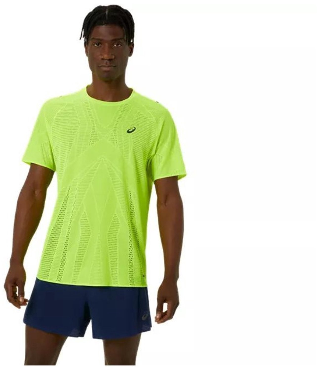 ASICS METARUN SS TOP Hardloop T-shirt Lemon Spark Dark Gre Geel