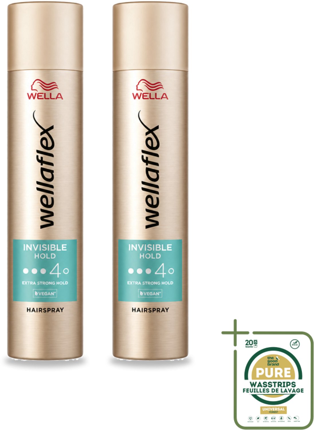 2 x Wella – Flex Invisible Hold – Haarspray Extra Strong – 250 ml - Wasstrips - Haarspray - Haartype - Haarfixatie - Haarbehandeling - Haarbescherming