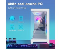 Gaming Desktop – Gaming PC – High Performance Computer – Esports Pc – Stijlvolle Desktop – AMD Ryzen 5 5600G Quad-Core – 16 GB RAM & 1 TB NVMe SSD