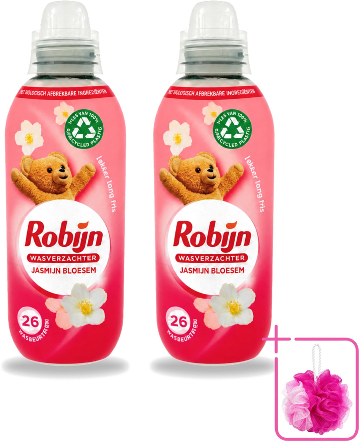 2 x Robijn – Wasverzachter – Jasmijn Bloesem – 650 ml - Bulkverpakking - Wasverzachter jasmijn bloesem - Douchemop - Wasverzachter jasmijn