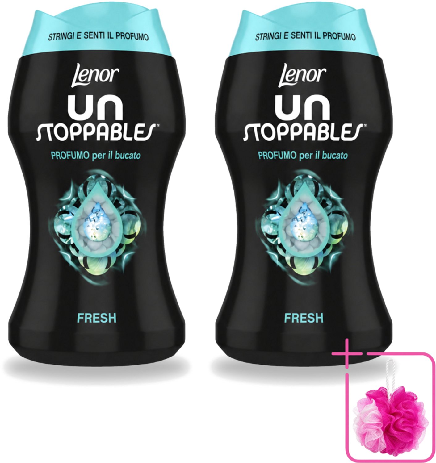 2 x Lenor Unstoppables – Geurbooster – Fresh - 10 Wasbeurten - 140 g - Bulkverpakking - Geurbooster was - Douchemop - Frisheid was