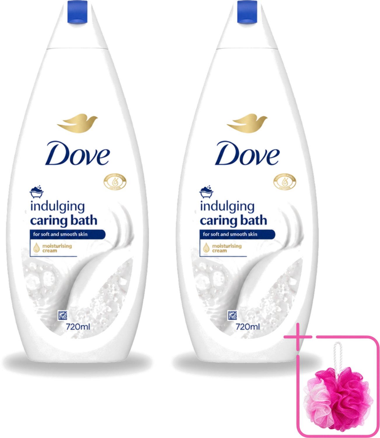 2 x Dove – Badcrème – Indulging Cream – 720 ml - Bulkverpakking - Badcrème - Douchemop - Badcrème 720 ml