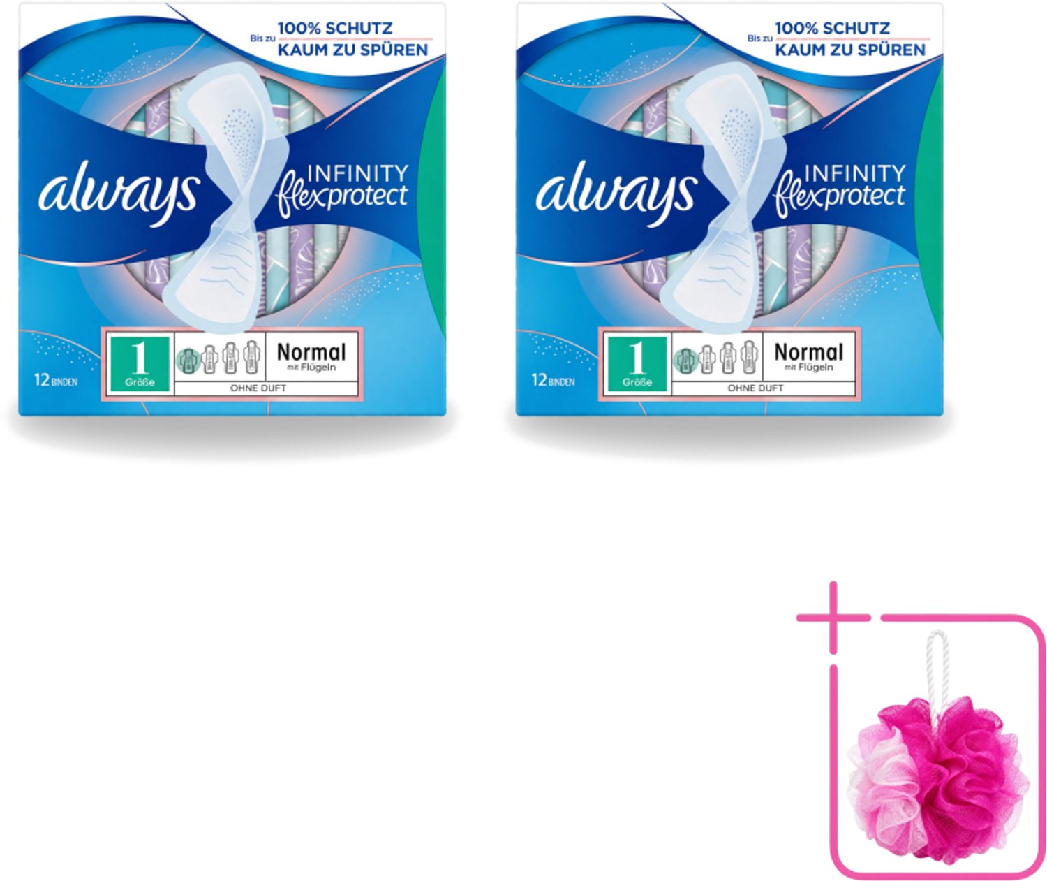 2 x Always – Maandverband – Infinity Normal - 12 Maandverbanden - Bulkverpakking - Always Infinity - Douchemop - FlexFoam