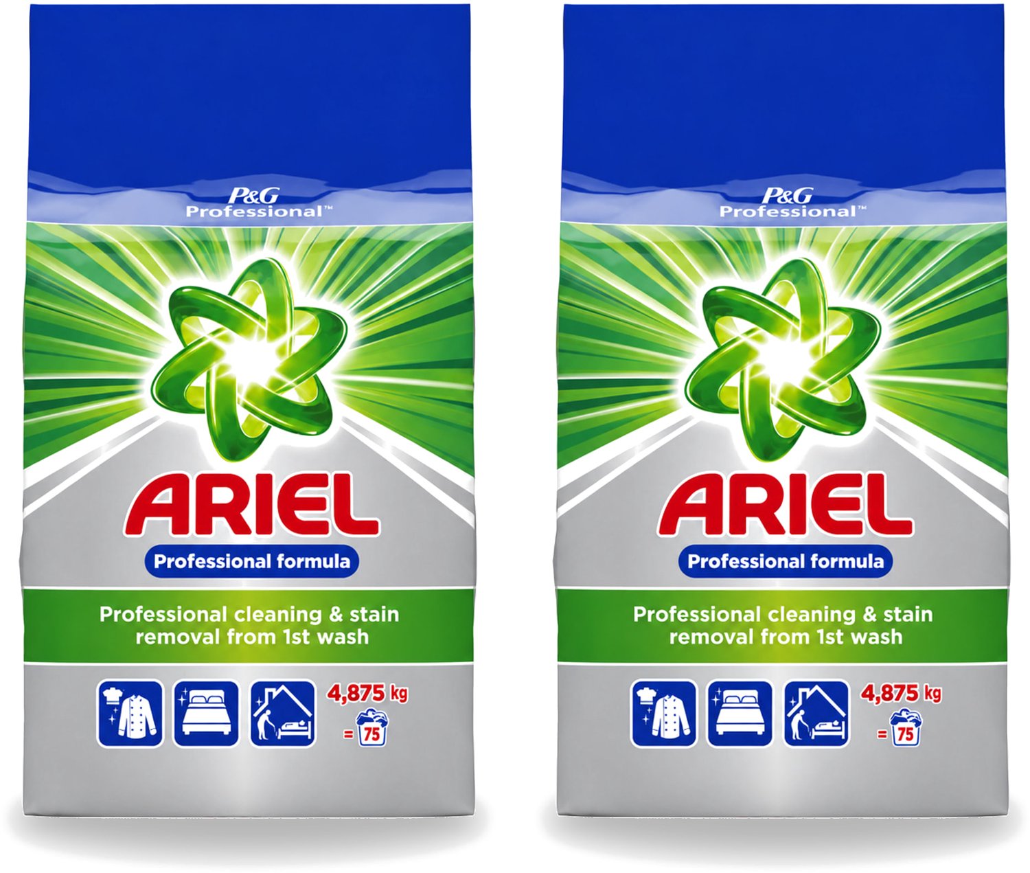 2 x Ariel – Waspoeder Professional – Original – 4,8 kg – 75 wasbeurten - Voordeelverpakking - 2 stuks