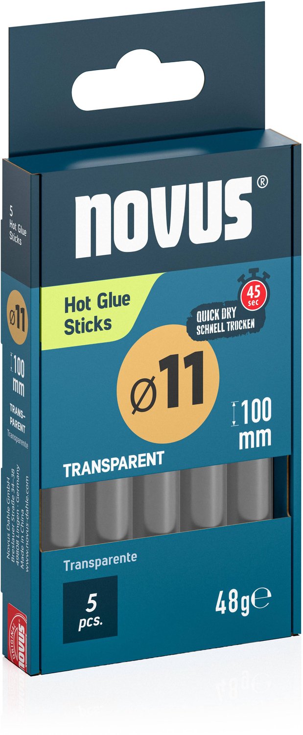 Novus Lijmpatronen 11 mm transparant - 5st