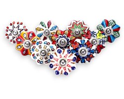 Keramische Knoppen Multicolor Mix - Decoratieve Handgrepen voor Meubels