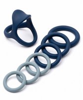 Cockring Set 7-delig Siliconen - OHYES Halo - Penisring Set voor Mannen - 6 Cockringen en Ballstretcher