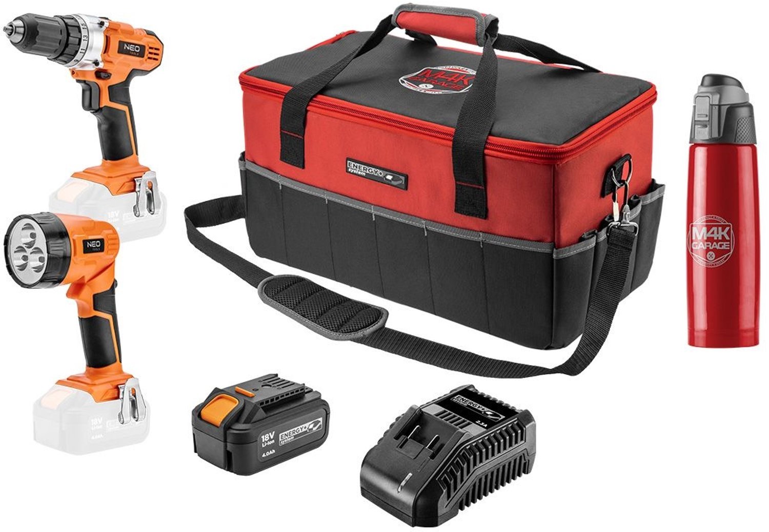 NEO Accuboormachine Set 18V - 4 Ah