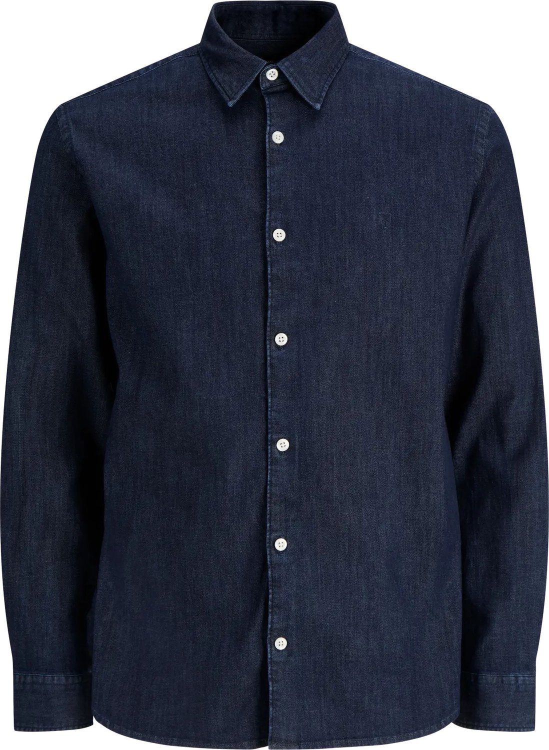 Brook denim shirt regular fit - twill - blauw (medium blue denim)