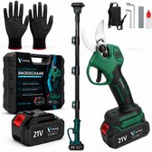 Vinteq Elektrische Snoeischaar Telescopisch - Takkenschaar Telescopisch - Accu Snoeischaar - Tuinschaar - Incl. Koffer - 2x 4Ah Accu - 40mm - tot 2.3 Meter