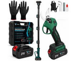 Vinteq Elektrische Snoeischaar Telescopisch - Takkenschaar Telescopisch - Accu Snoeischaar - Tuinschaar - Incl. Koffer - 2x 4Ah Accu - 40mm - tot 2.3 Meter