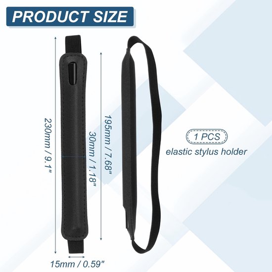 Stylus Houder voor Tablet met Intrekbare Pen Sleeve, Zwart — afbeelding 5