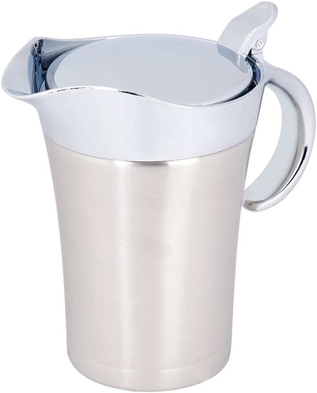 Juskom Dubbelwandig Geïsoleerd - Roestvrij Staal - Sauskan met Deksel - Stofdicht - 750ml - Ideaal voor Jus en Vloeistoffen - Sauskom