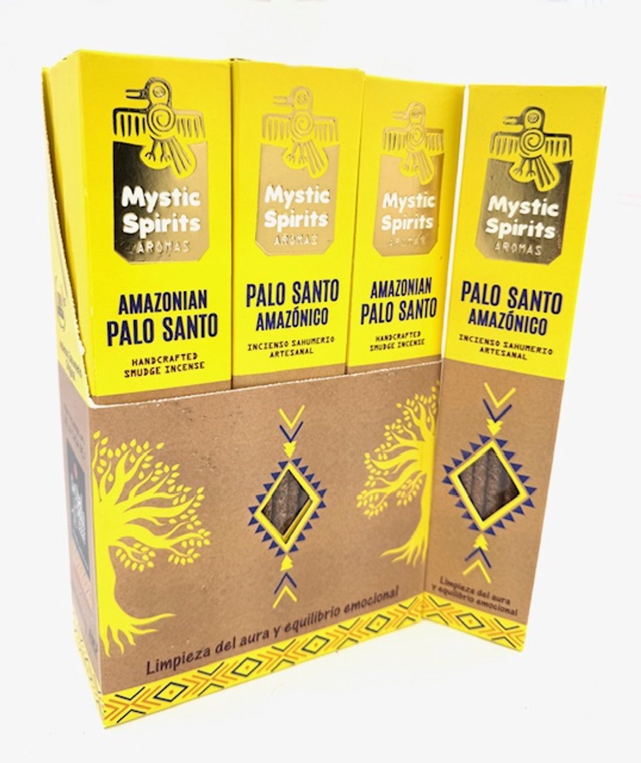 Wierook Mystic spirits - hand crafted smudge sticks -3 soorten palo santo - totaal 24 stokjes