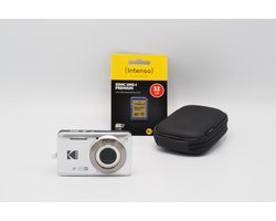 Kodak Pixpro FZ55 - Compactcamera - Zilver - + 32GB geheugenkaart - + Tas