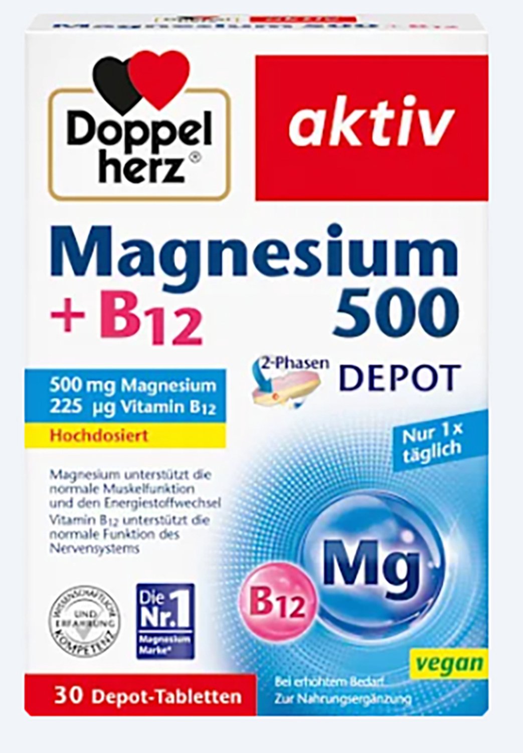 Magnesium + B12 vitaminen DoppelHerz