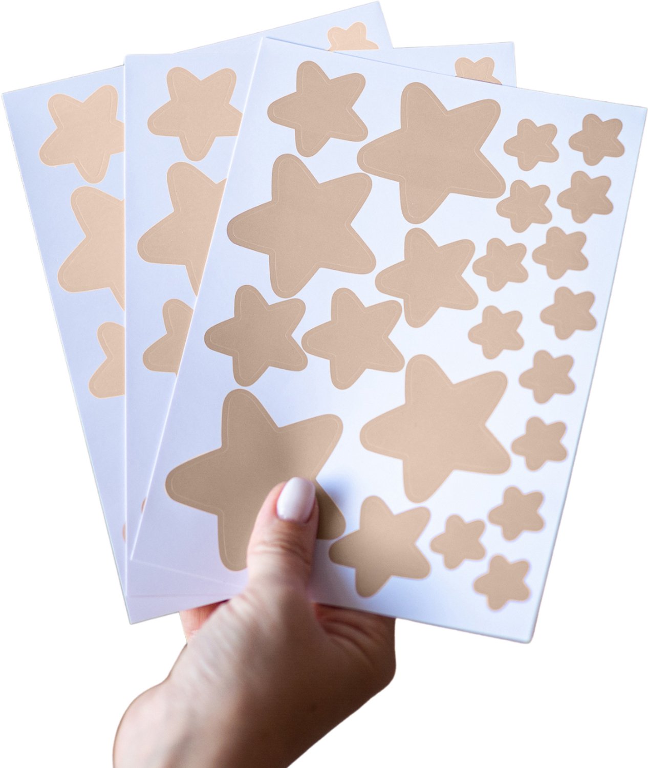 LILIMAUS Muurstickers kinderkamer - 132 sterren - zelfklevend - lichtbeige