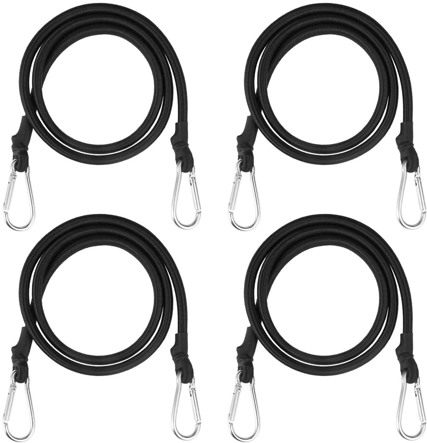 Spanbanden 100 cm - Rubberen Spanbanden - 4 Stuks - Bagagespanner - Geschikt voor Auto's/Vrachtwagens - Ideaal voor Buiten - Bungee Cord