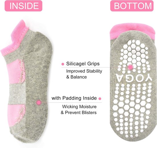 Antislip Sokken Dames Heren - Yoga, Pilates, Fitness met Grip — afbeelding 4
