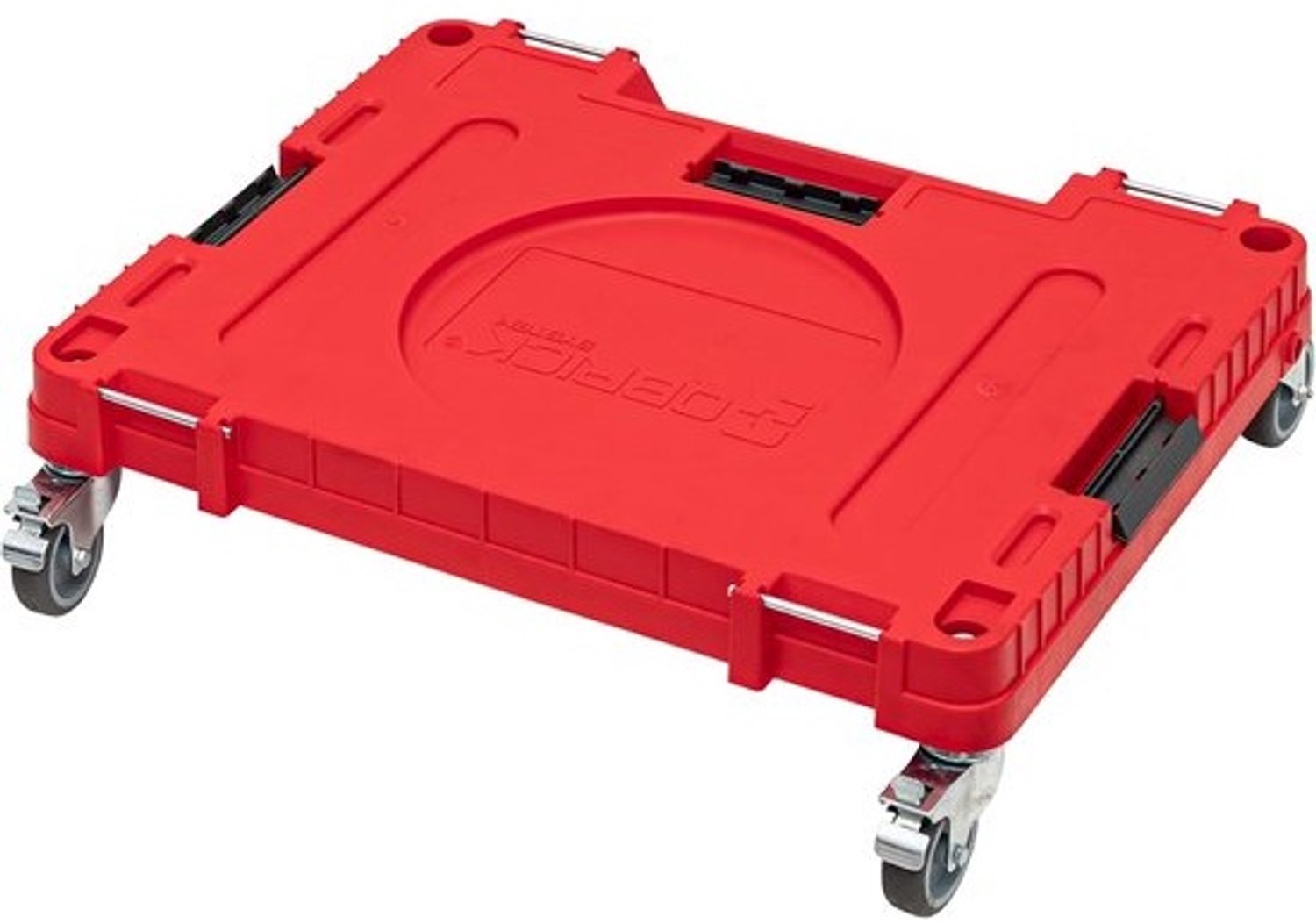 Transportrollerplatform - Rolplank voor werkplaats - Materialen verplaatsen - 120 kg draagkracht - 62.5 x 50.3 cm - Rood