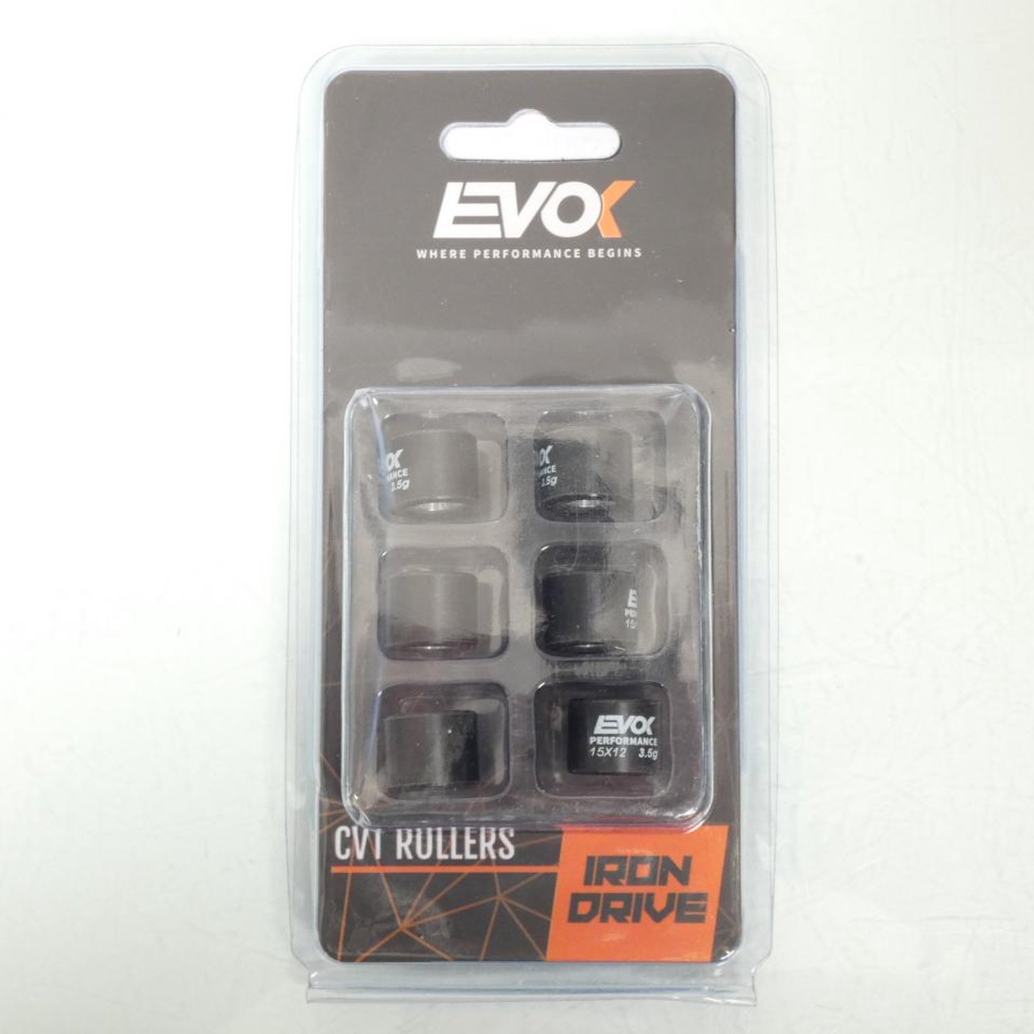 Variateurrol EVOK voor Scooter MBK 50 Spirit 15x12 3.5Grs Nieuw