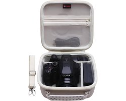 Duurzame Hard Camera Tas voor Canon EOS R50, R6 II, R5, R10, R8, R100, Panasonic LUMIX FZ80D en Kodak PIXPRO met Verwijderbare Scheidingswanden en Khaki Kleur