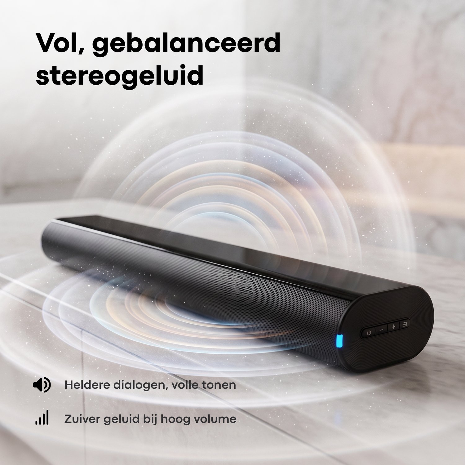 Vizual Soundbar – Soundbars voor TV – TV Speakers – Sound Bar – Soundbar met Bluetooth 5.3 – AUX – Compact 56 cm – Zwart thumbnail 2