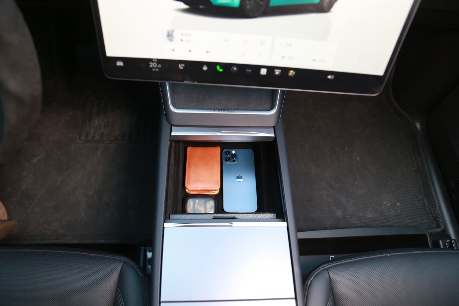 Wieport armleuning opslag - Geschikt voor Model 3 Highland / Model Y Juniper (2024+)