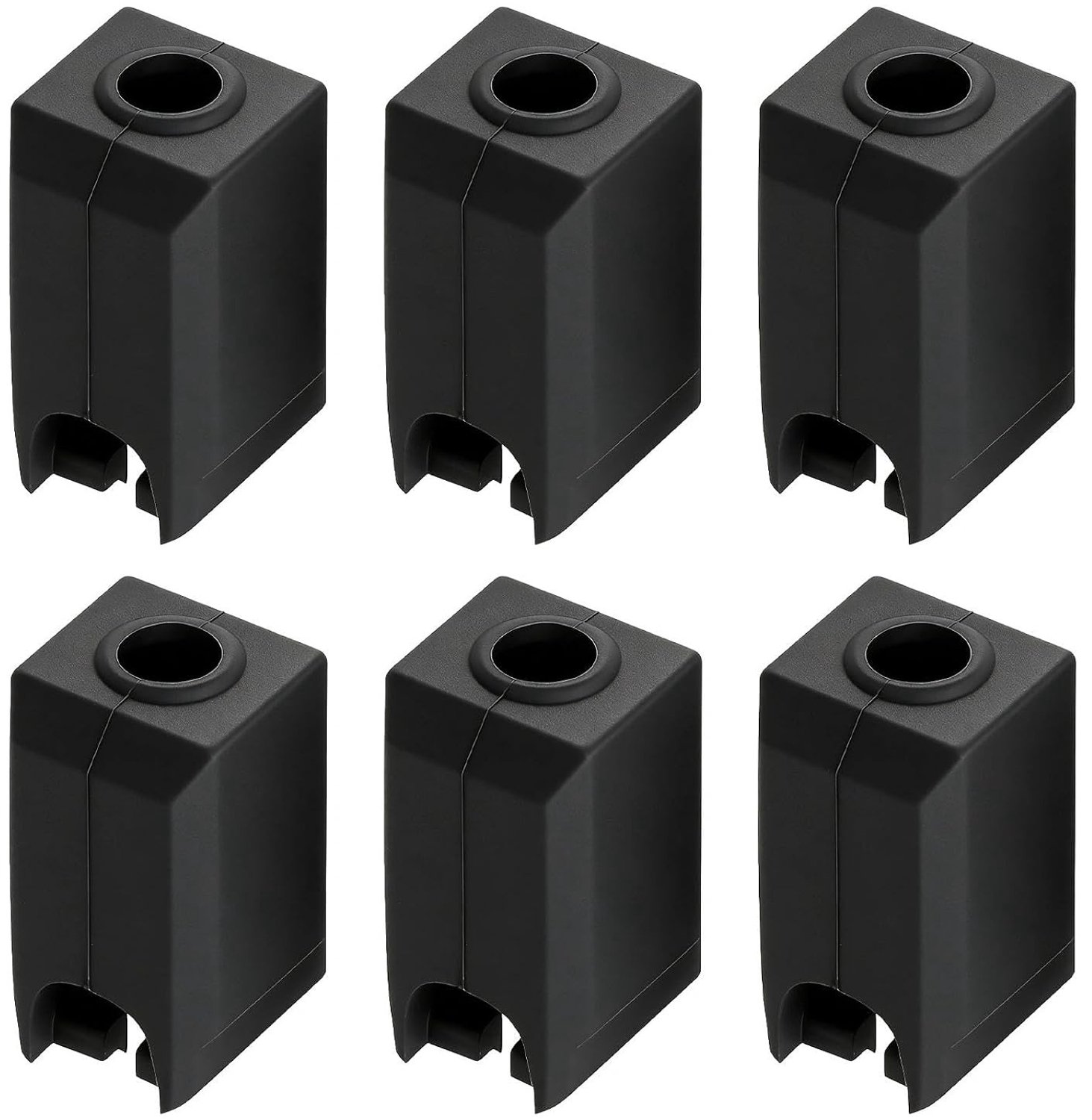 6 Stuks Silicone Sokken voor Hotend, Beschermende Silicone Covers voor Verwarmblok en Mondstuk, Geschikt voor 3D Printers zoals X1 en P1 Series, Hittebestendig en Duurzaam