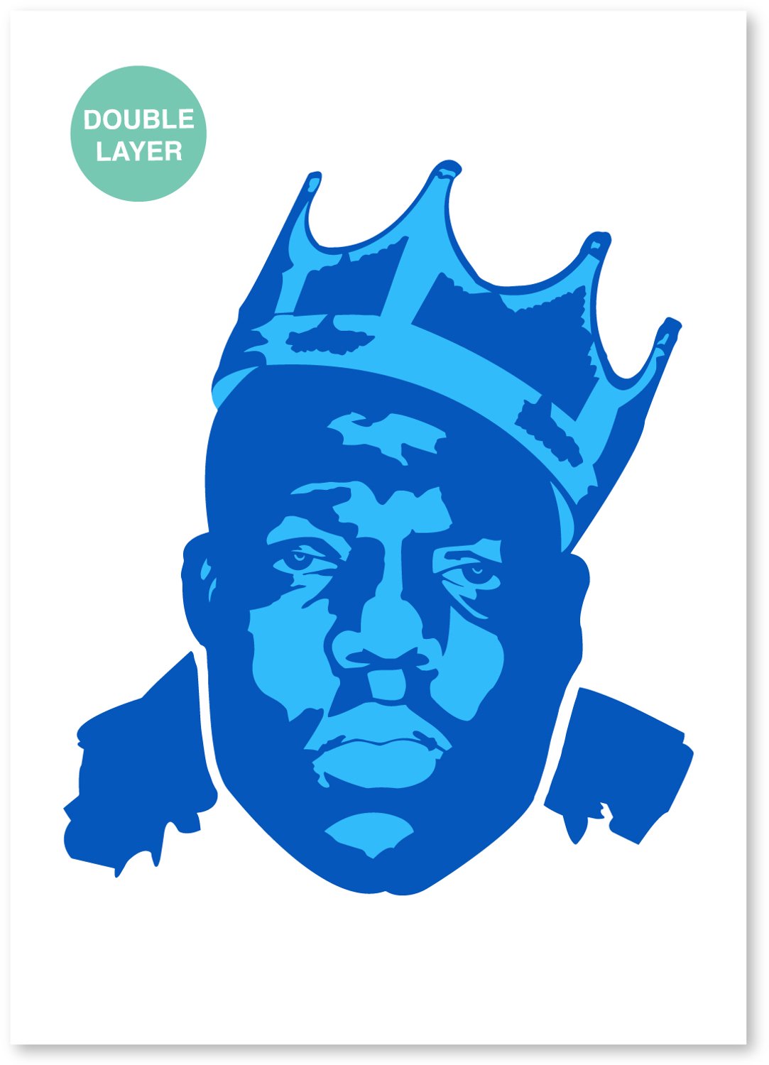 Notorious BIG sjabloon - 2 lagen kunststof A3 stencil - Kindvriendelijk sjabloon geschikt voor graffiti, airbrush, schilderen, muren, meubilair, taarten en andere doeleinden